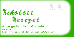 nikolett merczel business card